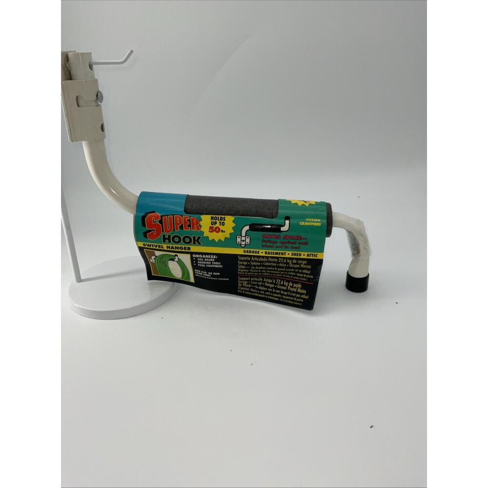 Crawford White Steel Super Hook Swivel Hanger - Holds Up To 50lbs